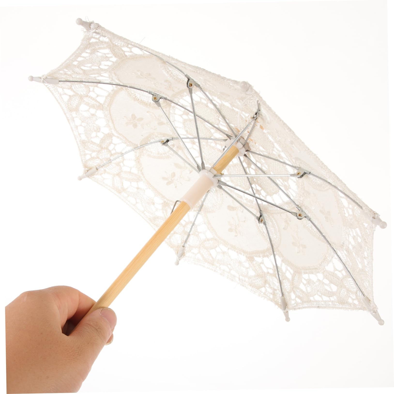 3 Stück Regenschirm für Hochzeiten Eleganter Leichter Brautschirm für Dekoration Fotografie und Veranstaltungen Weißer Schirm mit Griff