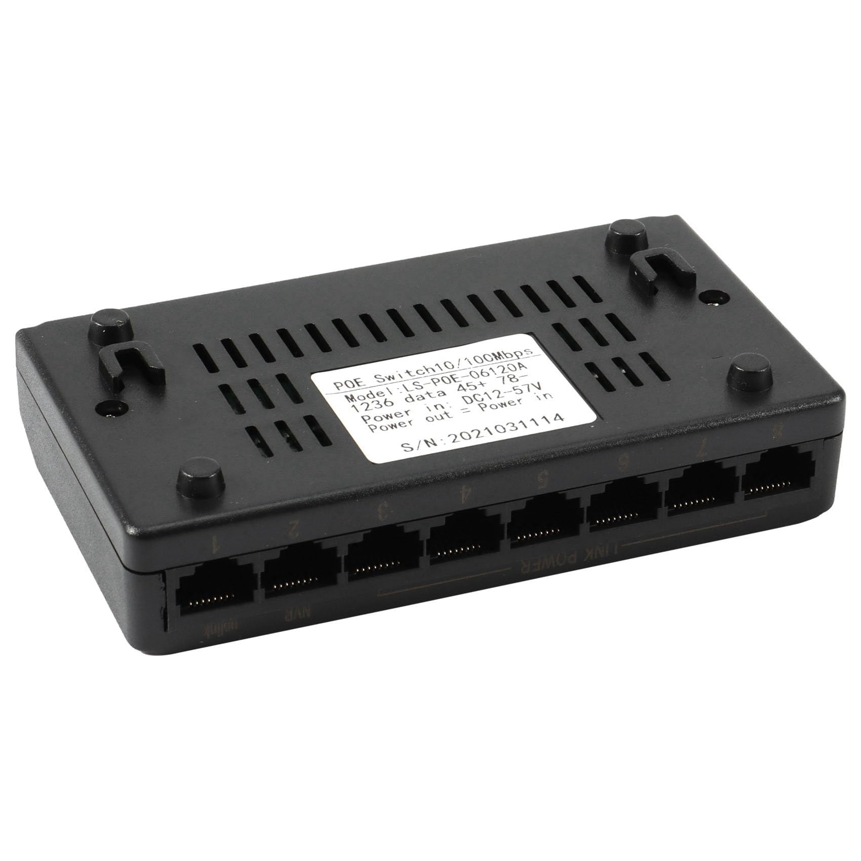 ISTOVO 6X 8 Porte 6 + 2 Poe Switch Injector Power al RJ45 Ethernet Adattatore di Alimentazione Famiglia di Rete 10 / 100M per Telecamere