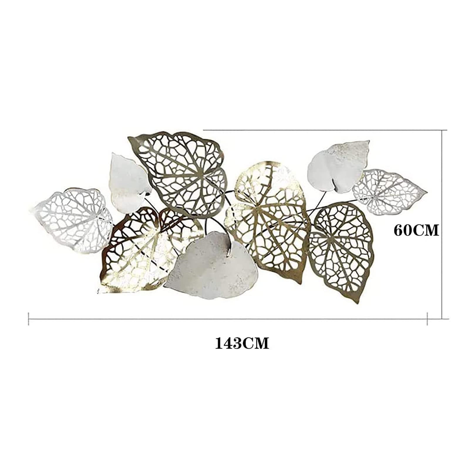 Dekoracja ścienna Nowoczesna rzeźba ścienna 3D Metalowy liść Wall Art Decor, Dekoracje ścienne z kutego żelaza, Metalowe dekoracje ścienne, Dekoracje wewnętrzne i zewnętrzne, Dekoracje wnętrz w saloni