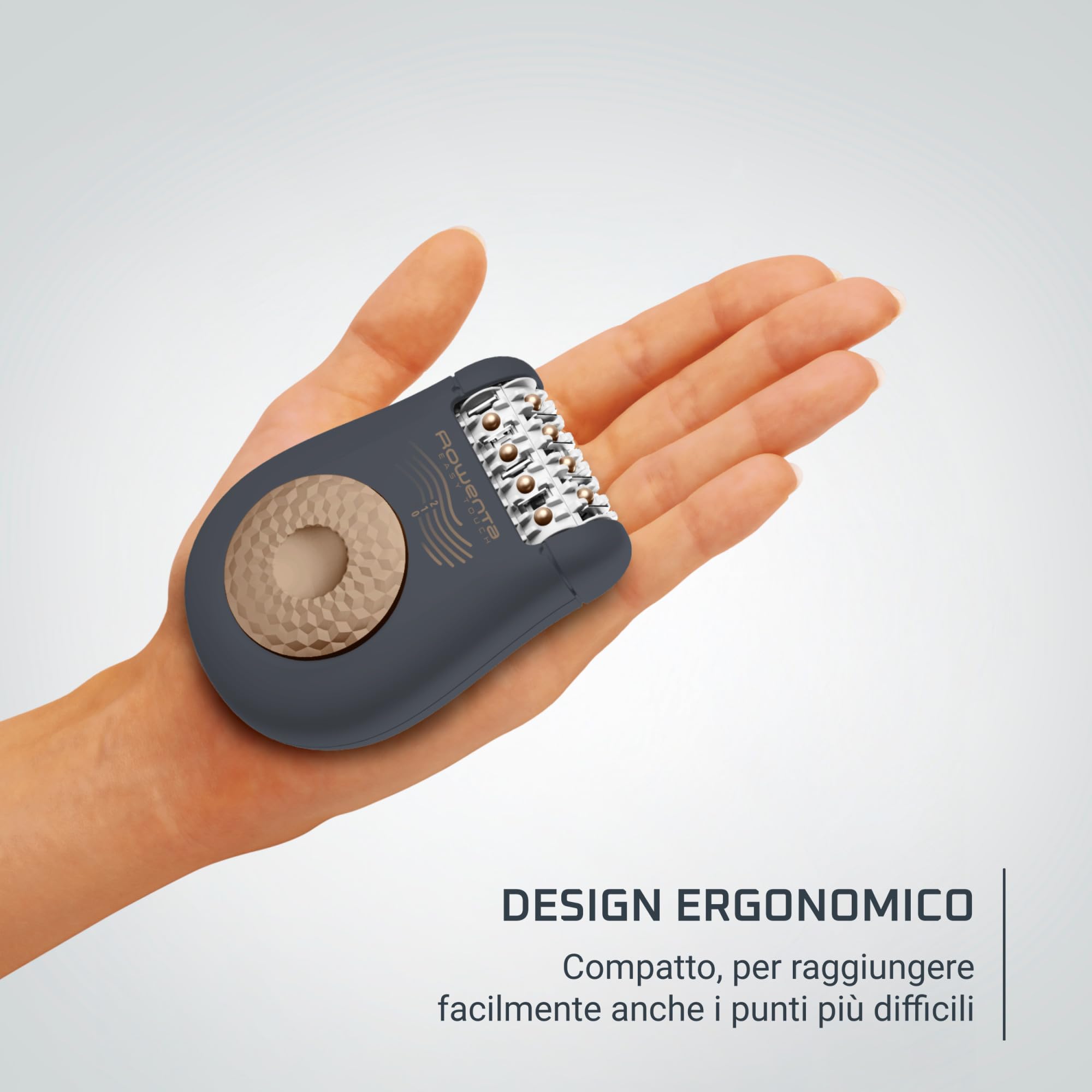 Rowenta Easy Touch, Epilatore ad Alta Precisione con 24 Pinzette, in Acciaio Inox, 2 Velocità, Massaggiante ed Ergonomico, EP1119F0