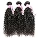 CYNOSURE Kinky Curly Bundles Human Hair 12A Brazilian Human Hair Bundles Unprocessed Curly Weave 3 Bundles Natural Black 18 20 22inches