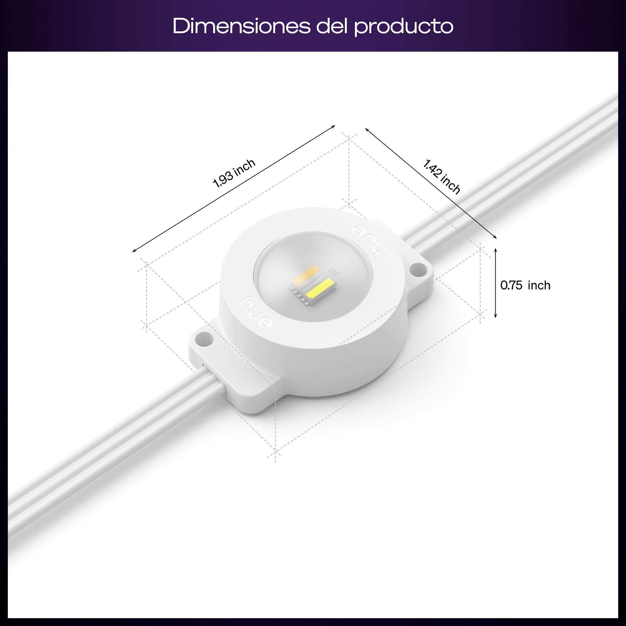 Philips Hue Festavia Guirnalda de Luces Permanente, 18 m, Atenuable, Resistente a la Intemperie, Resistente al Agua, Fácil Instalación, Luz Blanca y de Colores, Cable Blanco