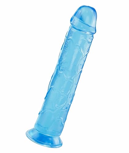 10 Inch Big Blue Dildos, Huge Butt Plugs Soft Sex Toys with Suction for Women - X-Large (Pack of 1) - Blue