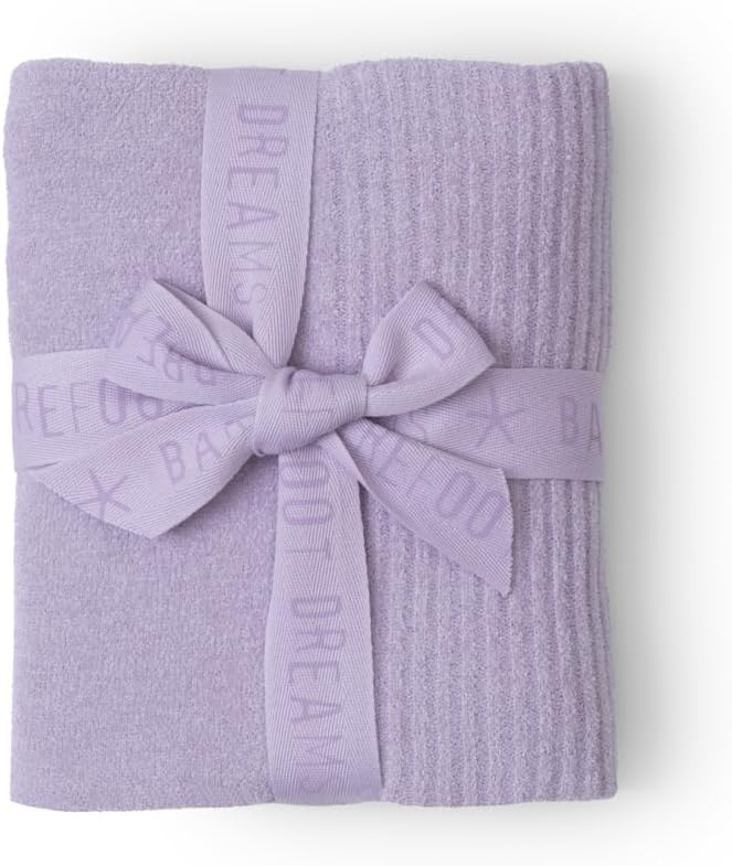 Barefoot Dreams® CozyChic Ultra Lite® Scallop Stroller Blanket, 30"x40" (Lilac/Marine)