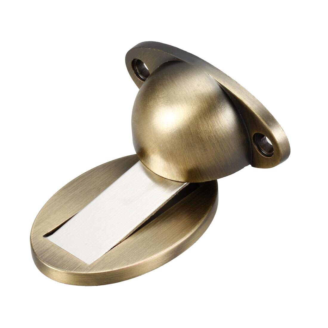 3pcs Magnetic Door Stopper Metal Stop Catch Holder with Hardware Screws Bronze Tone