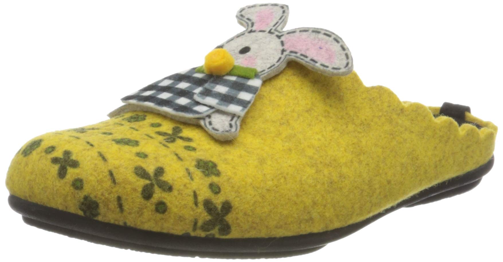 Manitu Women's 320672 Slippers Size: 2/2.5 UK Yellow