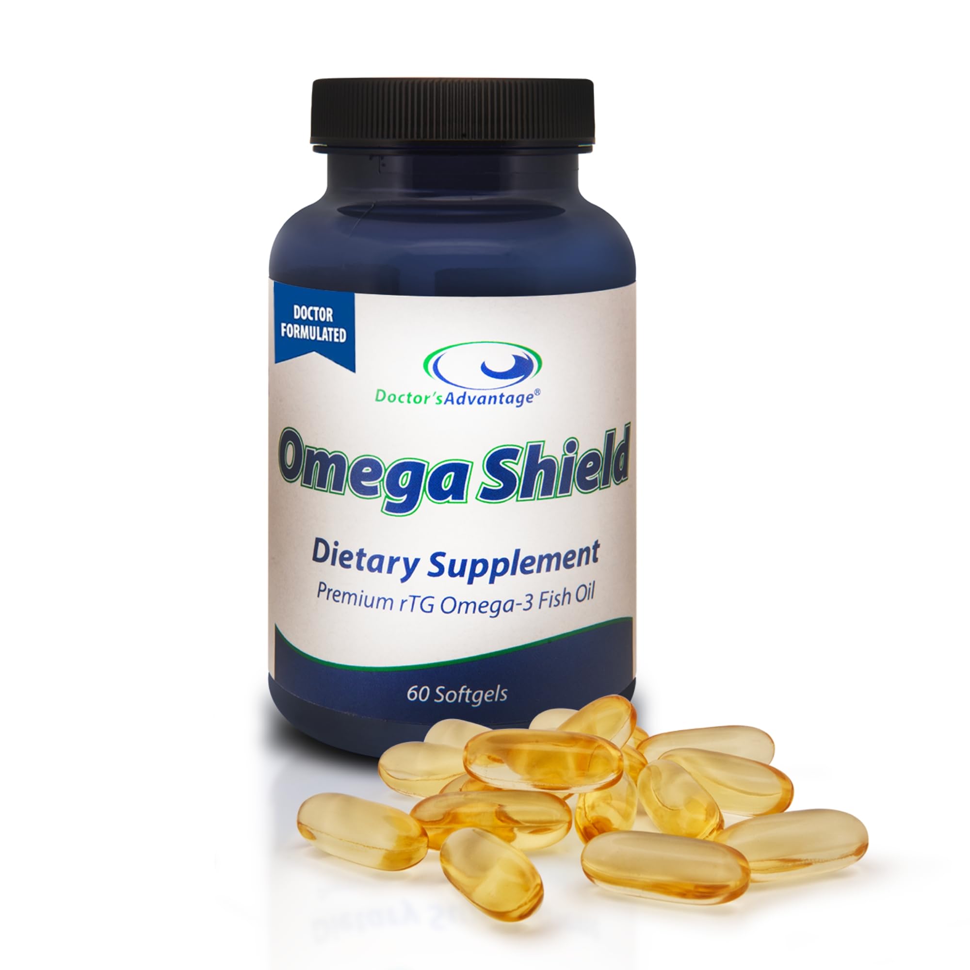 - Omega Shield Supplement - 60 Softgels, 30-Day Supply - Premium Mercury-Free Triglyceride Omega 3 Fish Oil for Optimal Heart and Eye Health