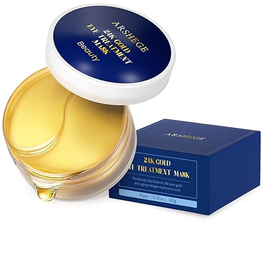 120 PCS Under Eye Patches - 24K Gold Eye Mask - Personal Care Anti-Aging Collagen Hyaluronic Acid Eye Masks for Dark Circles and Puffiness, Anti-Wrinkle and Hydrating Under Eye Mask