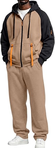 Men's Tracksuit Casual Sweatsuit 2 Piece Athletic Full Zip Jogging Suit Set