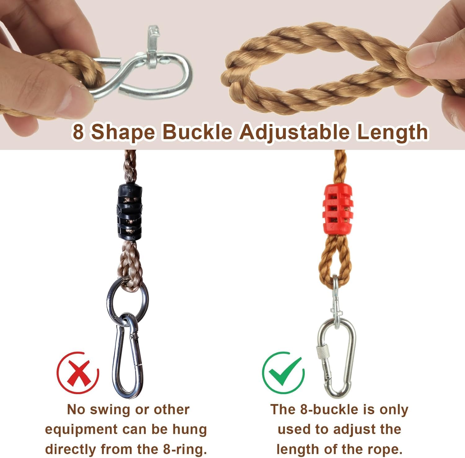 Corde D'extension de Balançoire, Solide et, Sangle de Suspension de Balançoire, Corde de Balançoire d'arbre pour Jardin Extérieur