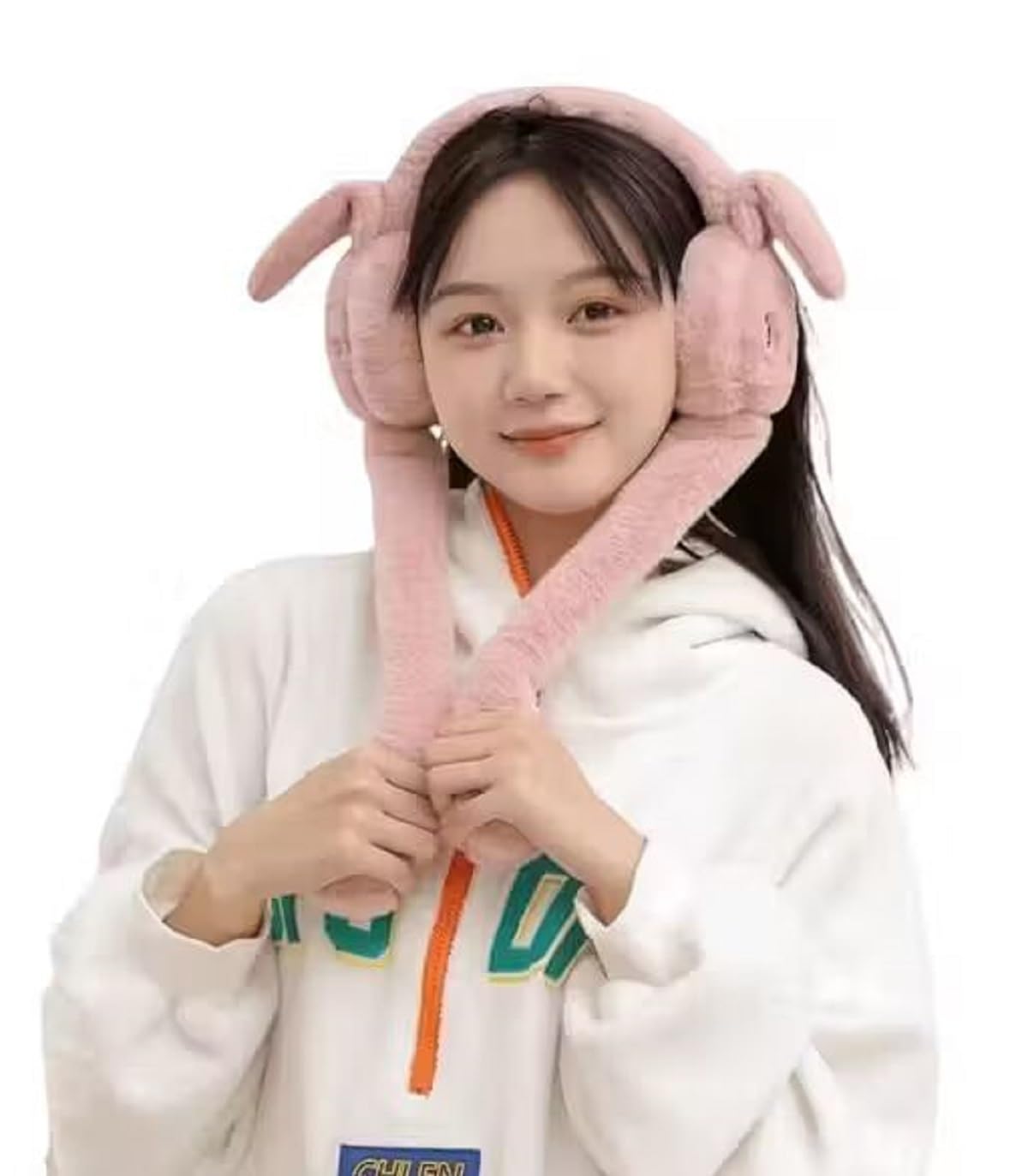 Uniflame Bunny Ear Earmuffs with LED Lights, Pink Plush Winter Ear Warmers, One Size, Light-Up Rabbit Design for Festivals, Parties, Cold Weather, Unisex-image-26