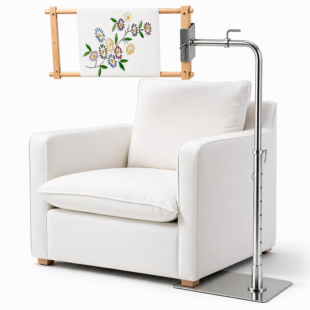 MARGAR powder coated steel floor workstand with side clamp
