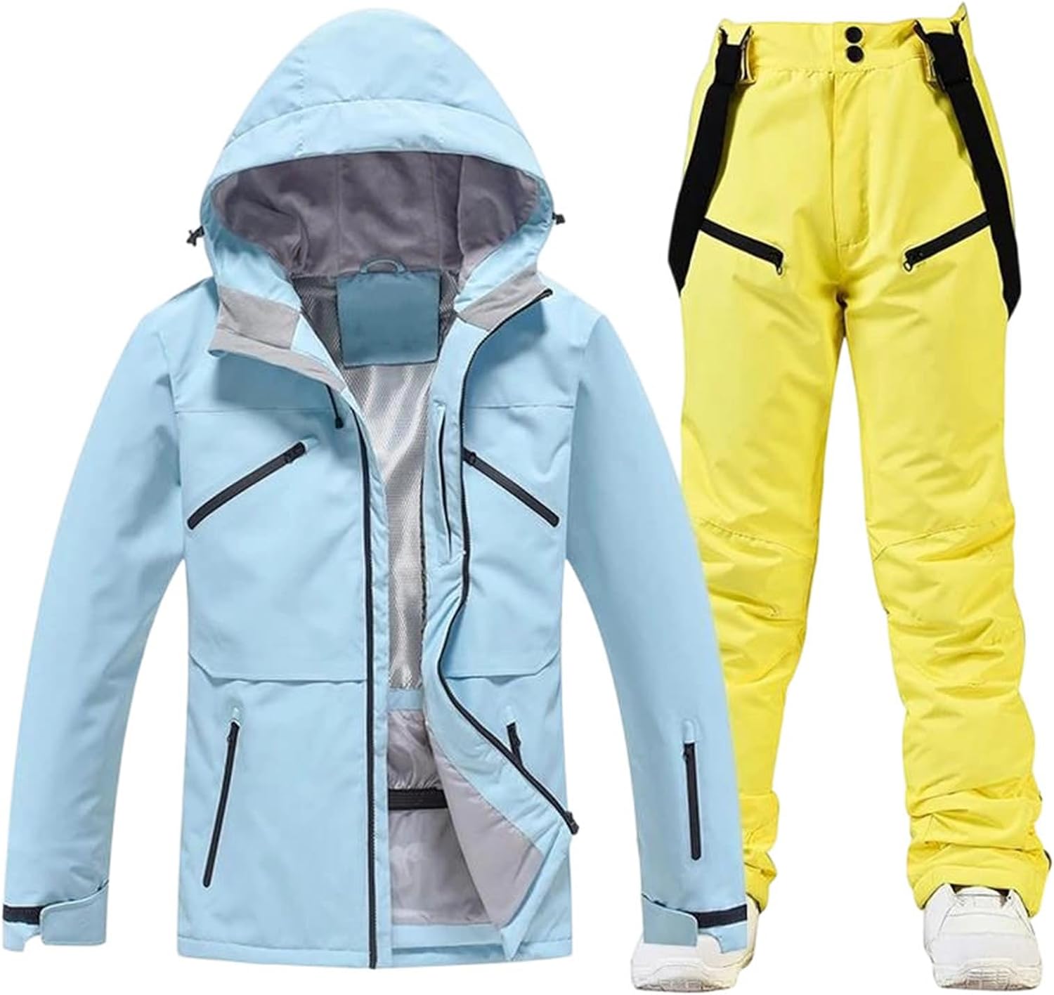 Men's And Women's Waterproof Ski Suit Set Outdoor Snowboarding Snow Clothes Warm Jacket Pants