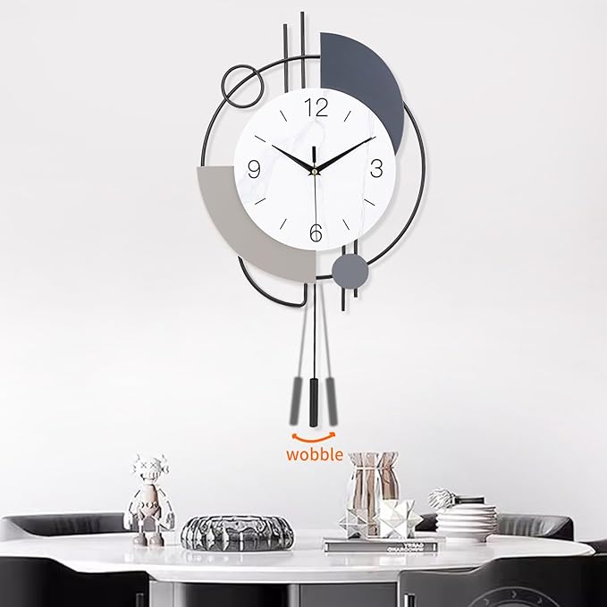 Reloj de Pared Decorativo Dankeit con Péndulo, Analógico, 20x33.5 pulgadas, Negro miniatura 5