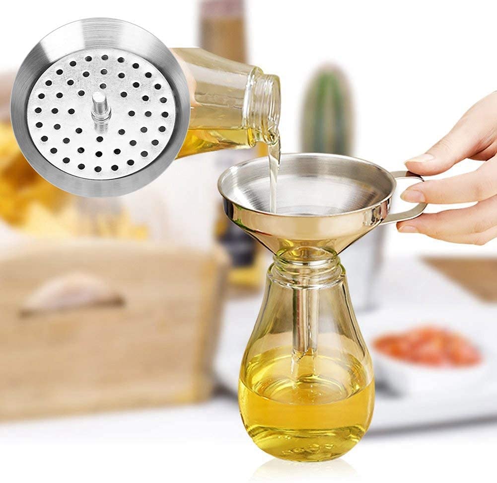 Imbuto in Acciaio Inossidabile, 5 Alimentari liquidi Imbuto a Bocca Larga Bilancia, Ristorante a Bocca Larga Imbuto, Tea Dregs condimento Liquido Olio commestibile