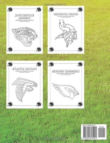 NFL Logos Coloring Book: 32 American Football Logos to Color with Interesting Trivia and Player-Friendly Designs - Thumbnail 2