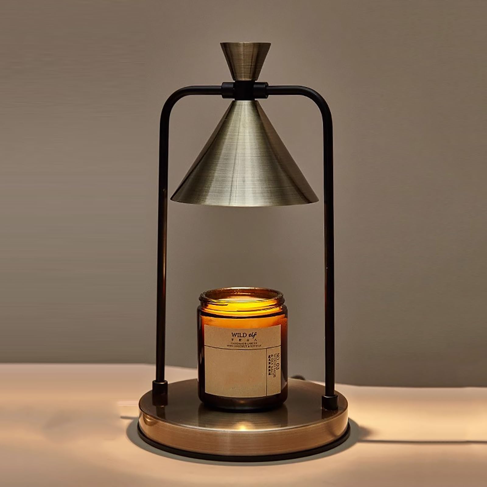 Chauffe-cire à intensité variable avec minuterie, lampe bougie réglable en hauteur pour une ambiance chaleureuse de chambre à coucher, salon, cadeau idéal pour la décoration de la maison