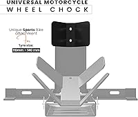 Vista 6 de GRAND PITSTOP Universal Wheel Chock for Motorcycle Stand for Trailer Completely Adjustable Detachable Foldable Wheel Chock (Black V2)