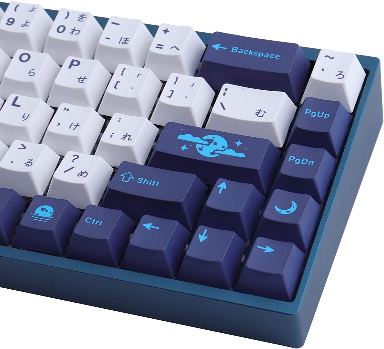 PBT Keycaps,134 Keys Dye Sublimation Cherry Profile Keycaps with 7U