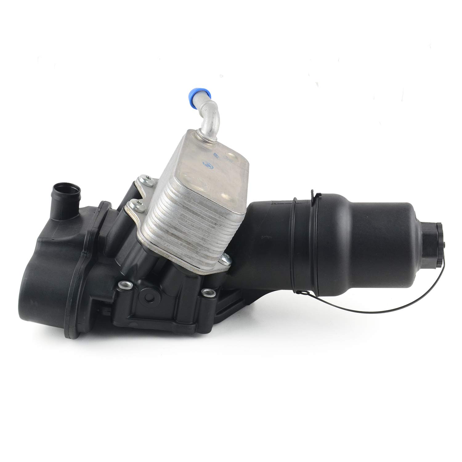 Filtro de aceite y carcasa y tapa y sello y enfriador de aceite Compatible con 2.0 TFSI / 2.0 R / 2.0 GTI 06D117021C 06F115397H 06F115397J