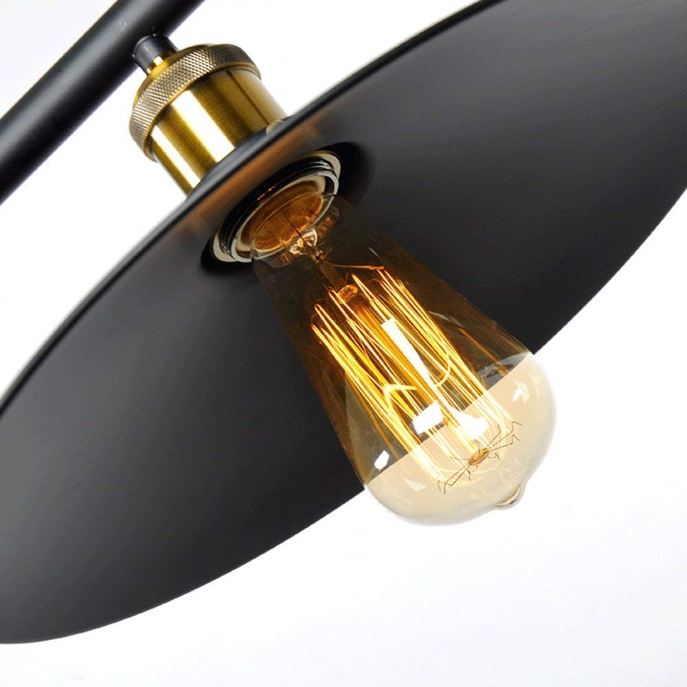 Lampadario Vintage Industriale Nero A Sospensione – Diametro 24 Cm, Con Portalampada E27, Ideale Per Cucina E Caffetteria - 2