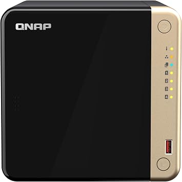 QNAP TS-464-8G, 4-Bay Affordable NAS, High Performance Desktop NAS, Intel Quad-core CPU, 2 x M.2 PCle Slots, Dual 2.5GbE, 8GB RAM