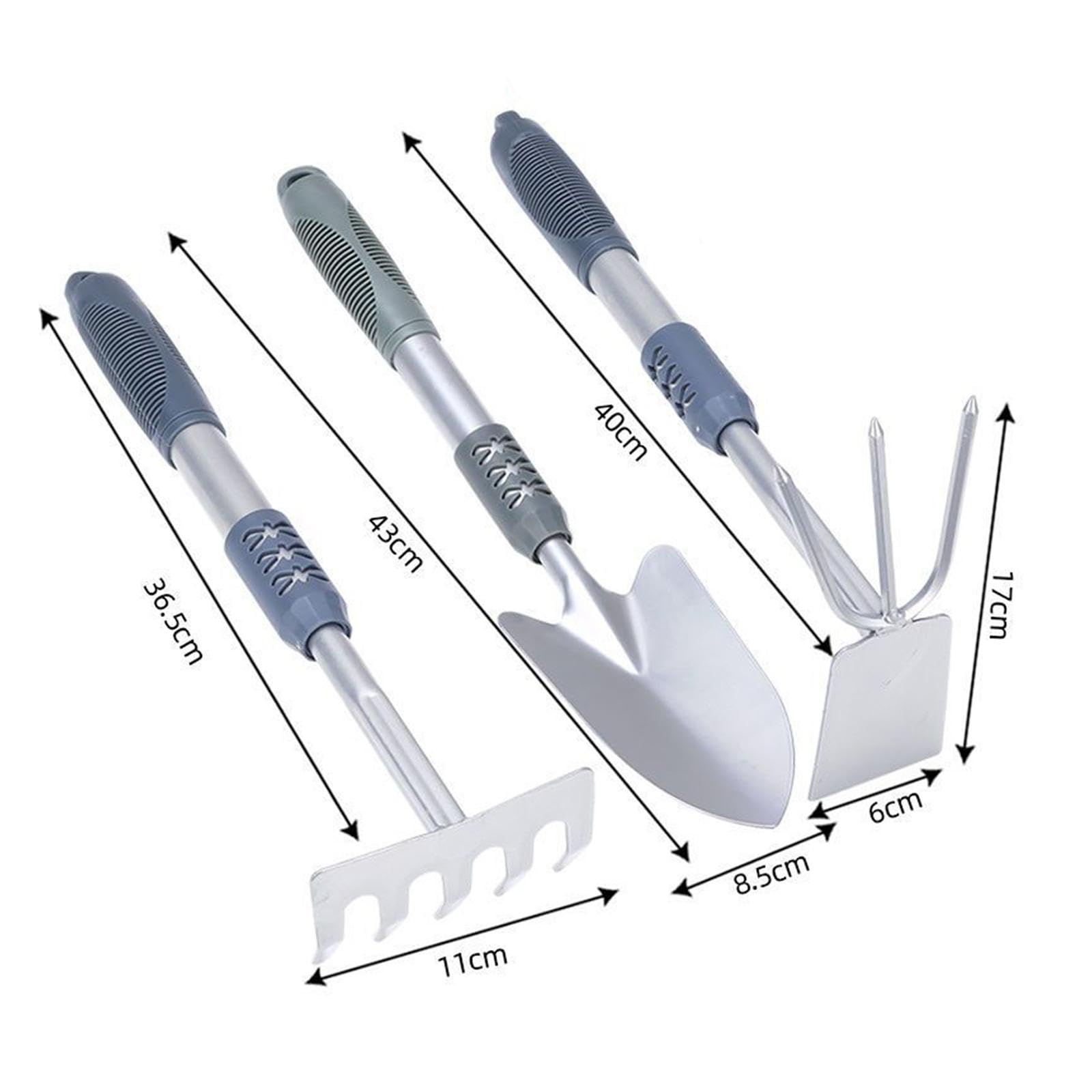 Attrezzi da giardinaggio Attrezzi da giardino Manico ergonomico Cazzuola da giardinaggio leggera Attrezzi manuali for piantare diserbo Scavare prato, 3 pezzi/784/1033 (Color : 3pcs)
