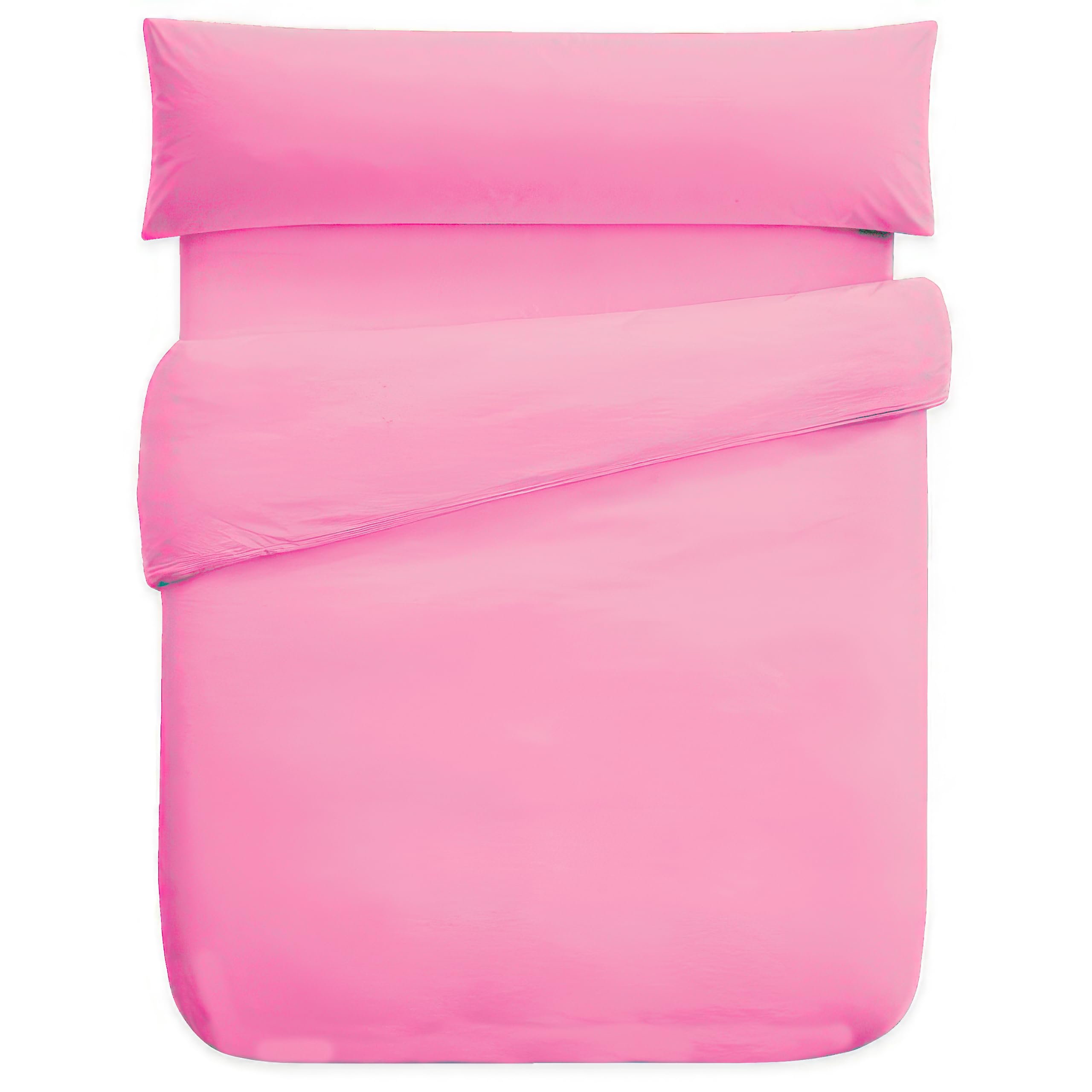ForenTex- Funda Nórdica (Rosa), Cama 135 cm, Set Completo 3 Piezas: Funda, Bajera Ajustable y Almohada