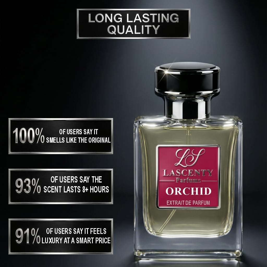 ORCHID Inspired by Black Orchid, Deep Floral Amber Perfume for Women, Long Lasting Intense Fragrance with Strong High Projection, 50 ml EDP - Image 4