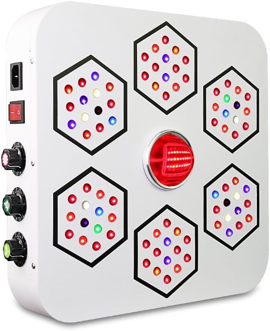 COB 520 watts Grow Light Full Spectrum with Convex Lens 3 Dimmers Version 13 Band Including UV IR for Garden Greenhouse Hydroponic Growing etc Indoor Plants Seeding Veg Bloom (520W)