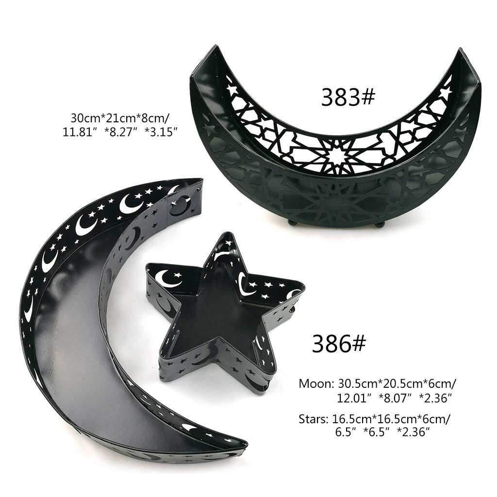 Crescent Moon/Star Tray,Crystal Display Tray for Decorative Stones,Jewelry Plate, Essential Oil Dish,Moon/Star Decor