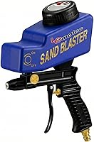 LE LEMATEC AS118 Portable Gravity Feed Sandblaster Gun Kit - Rust Removal, Glass Etching, Spot Blasting - Ceramic Nozzle, 150 PSI, 4+ CFM Compressor