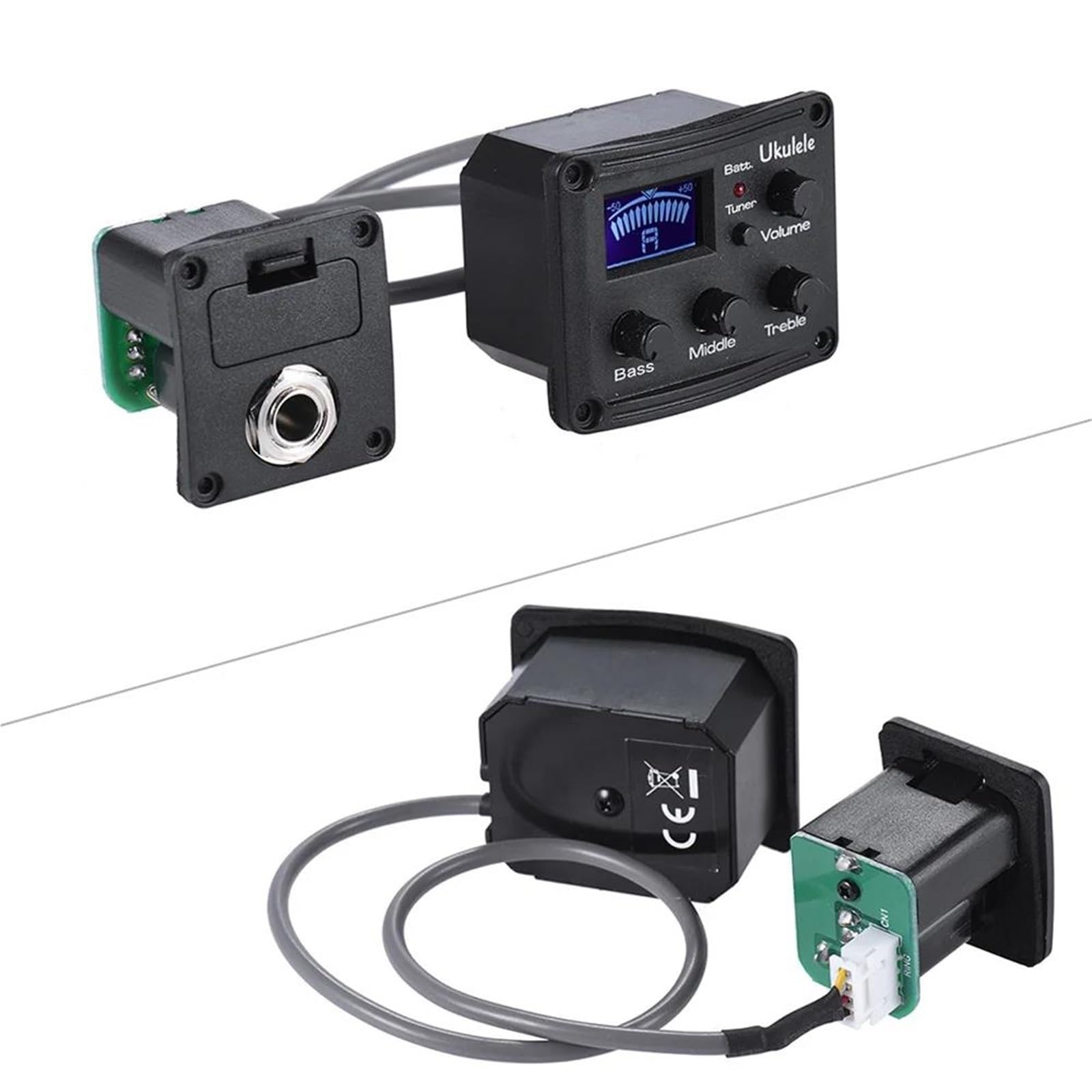 Pickup Per Chitarra Acustica Ukulele Piezo Pickup Preamplificatore Equalizzatore A 3 Bande Accordatore Con Display LCD Accessori Professionali Per Chitarra