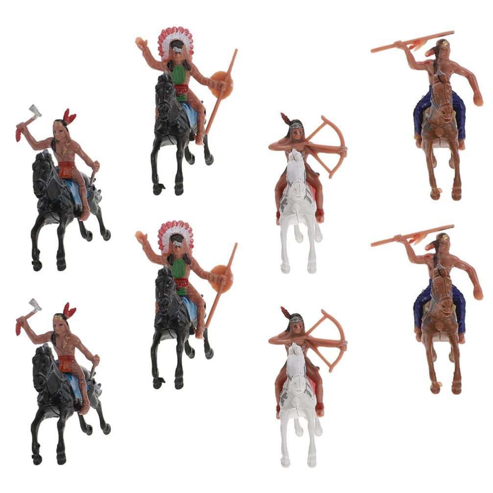 Figurines Cowboys Et Indiens En Plastique - Jouet éducatif Western Avec Cheval Et Tente Pour Enfants - 7