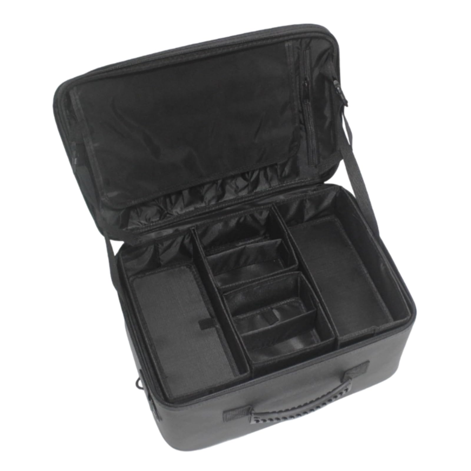Cosmetic Storage Case Trucchi Valigetta Organizer Porta Cosmetici Borsa Grande Capacità E Scomparti Rimovibili in Pelle Pu con Coperchio Trasparente Adatta a Viaggi 41cm