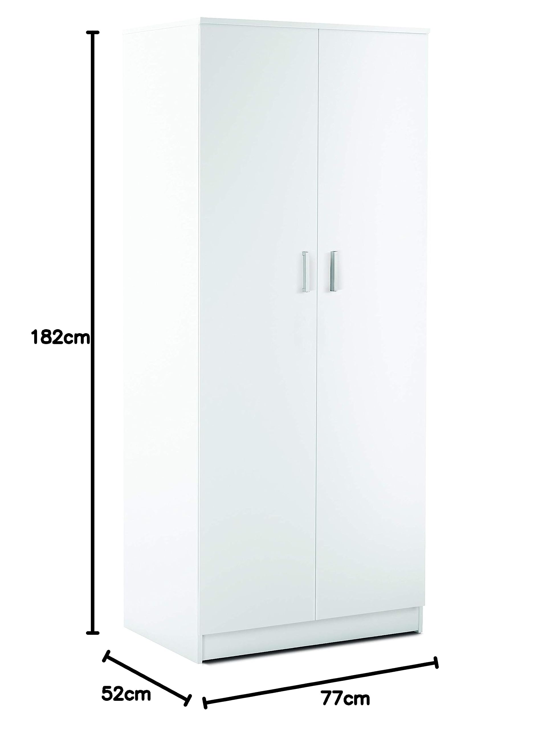 Sarmog Armadio multiuso due ante Bianco 77x52x h182 cm