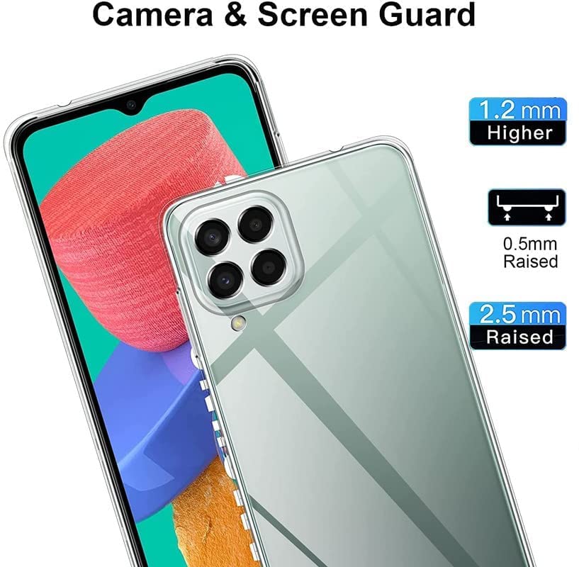 Image of Dashmesh Shopping Mobile Back Case Cover for Samsung Galaxy M33 5G (Soft Silicone Transparent)