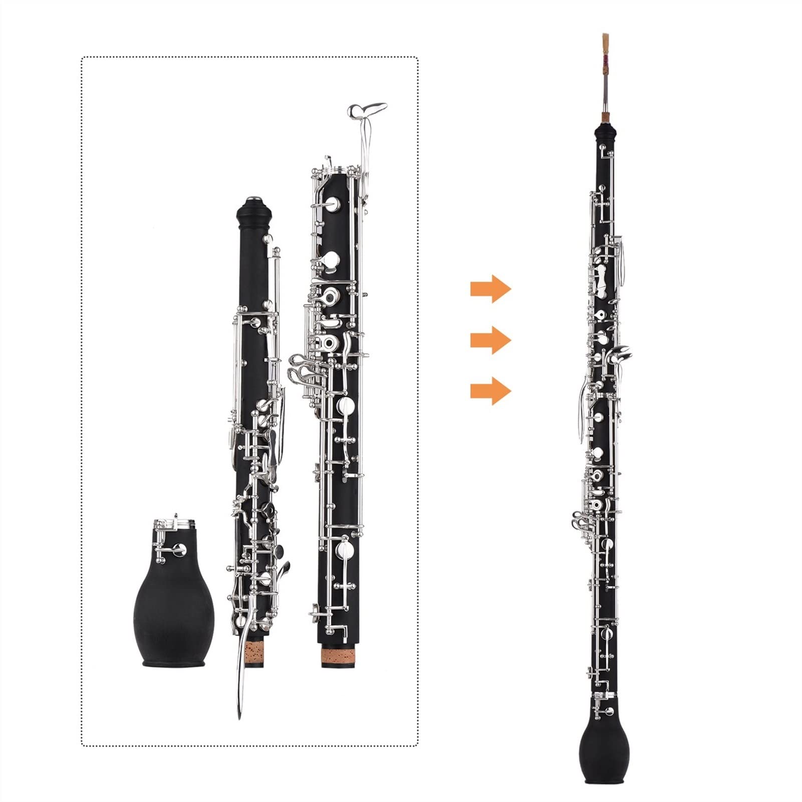 Strumento Oboe Professionale Alto Oboe F Key Oboe Semi- Automatico Cupronickel Nickel Oboe Principiante di Oboe