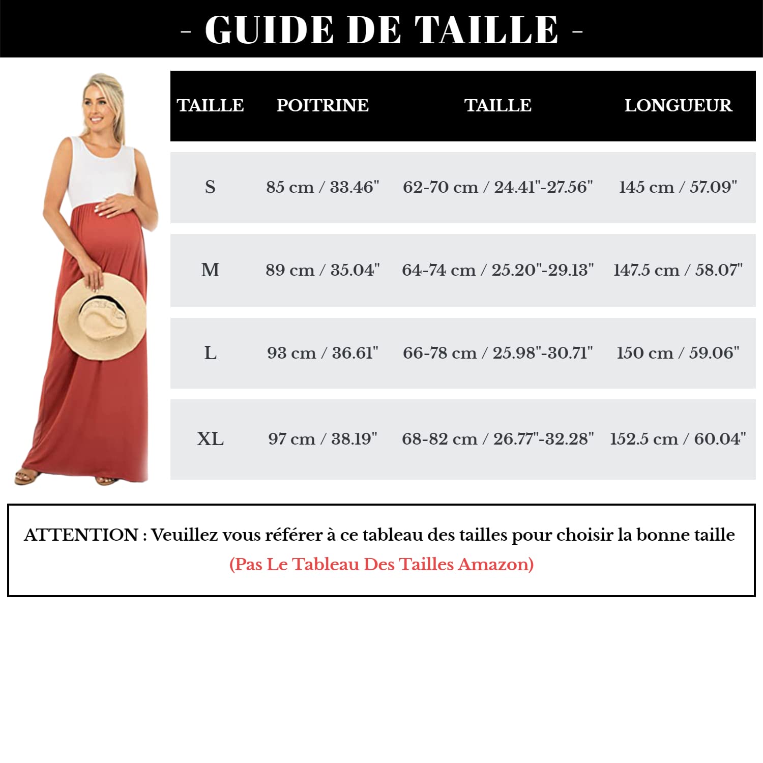 Robe de Grossesse Femme Eté Robe Longue Enceinte Robe Maternité Grande Taille sans Manche Robe Grossesse Chic Vêtements de Maternité Tenue Eté Enceinte Taille Haute S-XL
