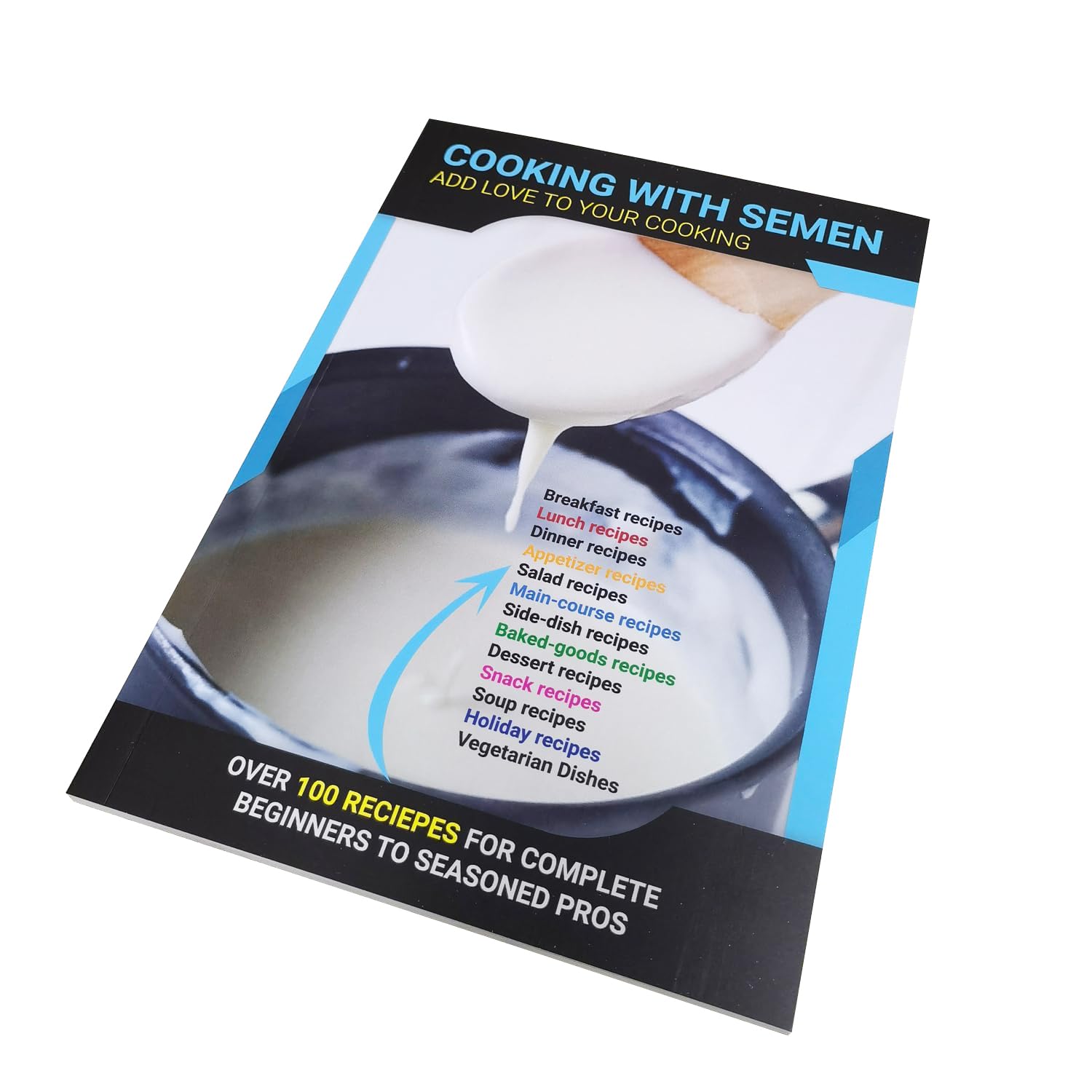 COOKING WITH SEMEN Recipe Book Gift For Boyfriend Wife Dad Him Man Men Her Husband Fun Rude Lover Birthday Notebook Womens Ladies Adult Christmas Stocking Filler Secret Santa Present Idea Office