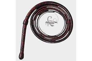 Scorpions 3' to 8' Cowhide Genuine Bull Whip: Equestrian, Professional, Cowboy, Farmers