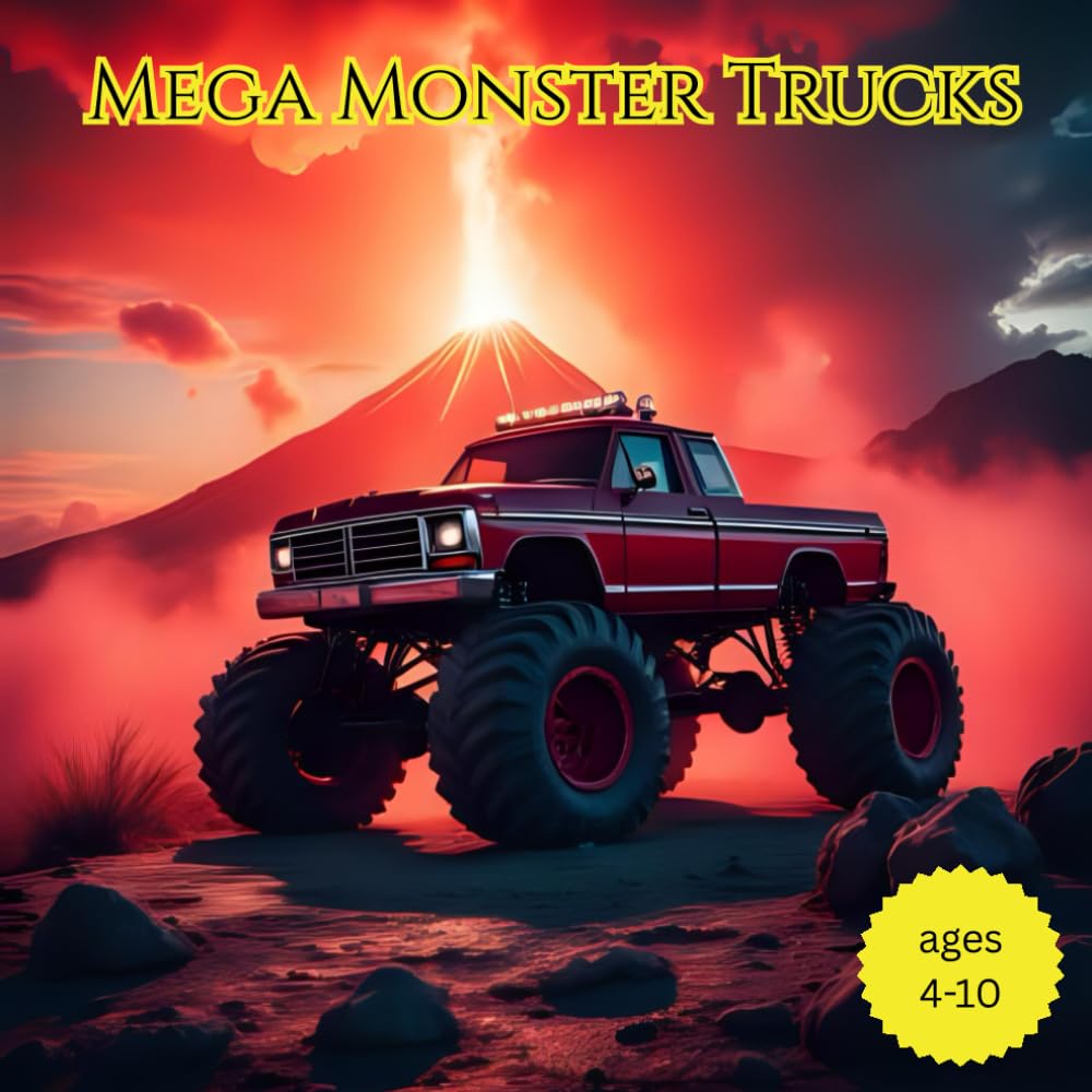 Mega Monster Trucks: Coloring book for kids