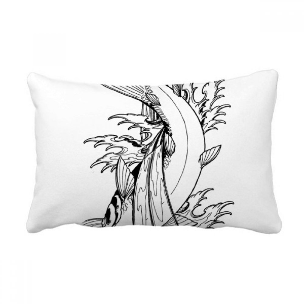Oreiller lombaire poisson natation idée cadeau décoration originale pour canapé