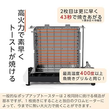 Amazon | LITHON ライソン 秒速トースター KLTS-001B トースター