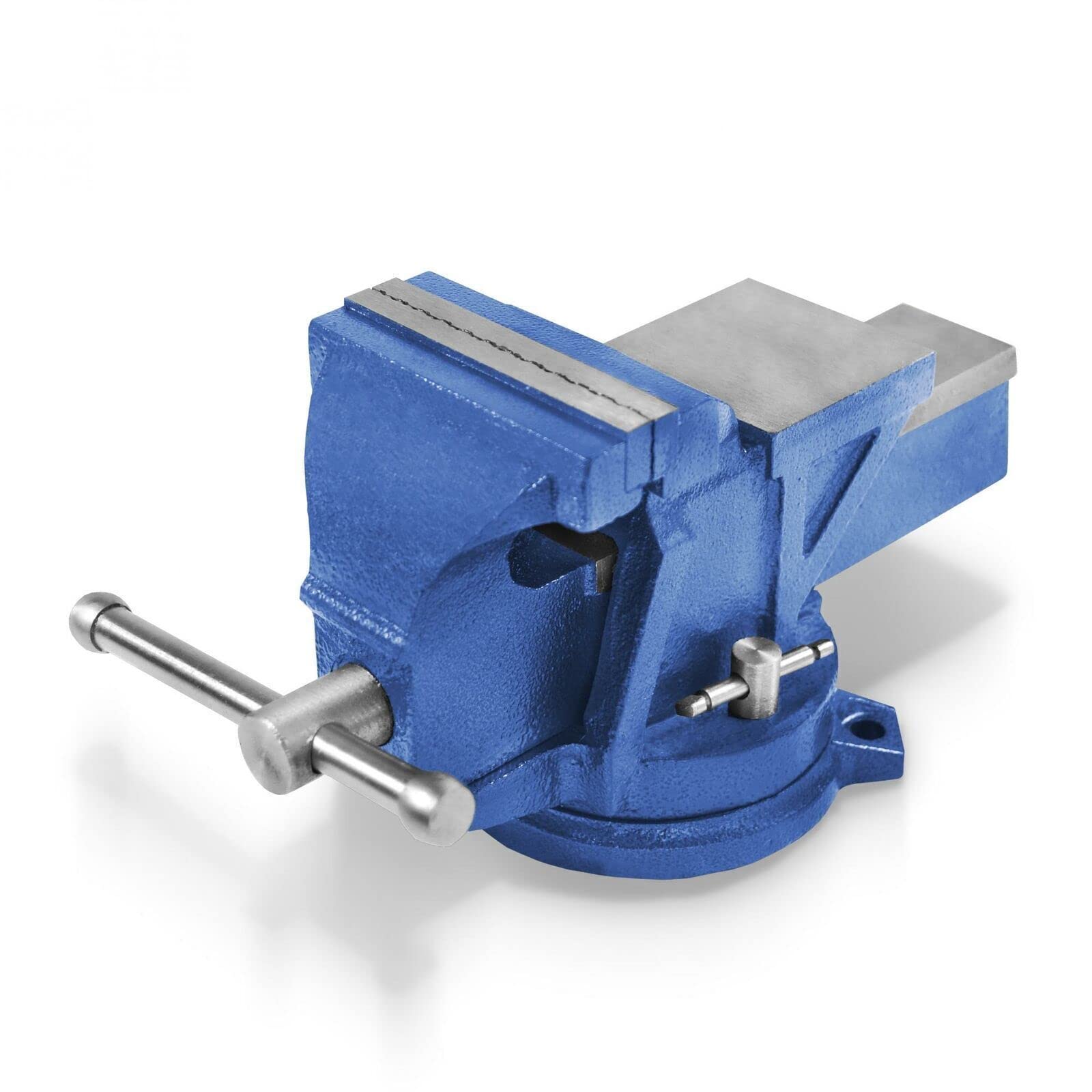 Morsa da Banco Girevole 150mm Incudine Strettoio in Ghisa e Acciaio Morsa da Banco con Base Girevole a 360° per Banco da Officina