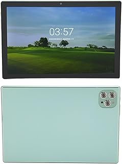 PUSOKEI 10.1 Inch Tablet for Android 10, MTK6735 Octa Core, 6GB RAM 64GB ROM, 5G WIFI 4G LTE Tablet PC, Dual SIM Dual Standby, 8800mAh Battery (Green)