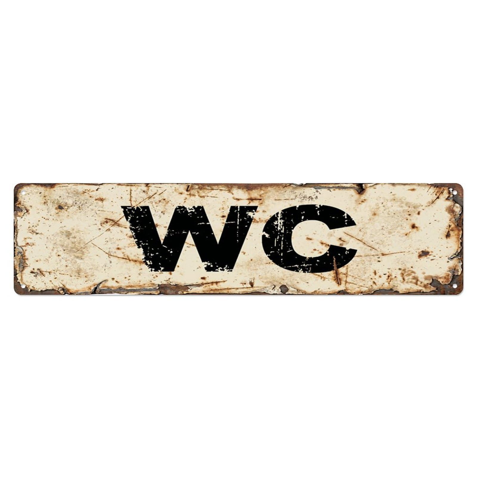 Vintage Bold Loft Lavatory Toilet(WC) Door Metal Tin Skinny Sign Plaque Wall Decor for Cafe, Club Bar, Office, Home Garden Metal Poster 4x16Inch