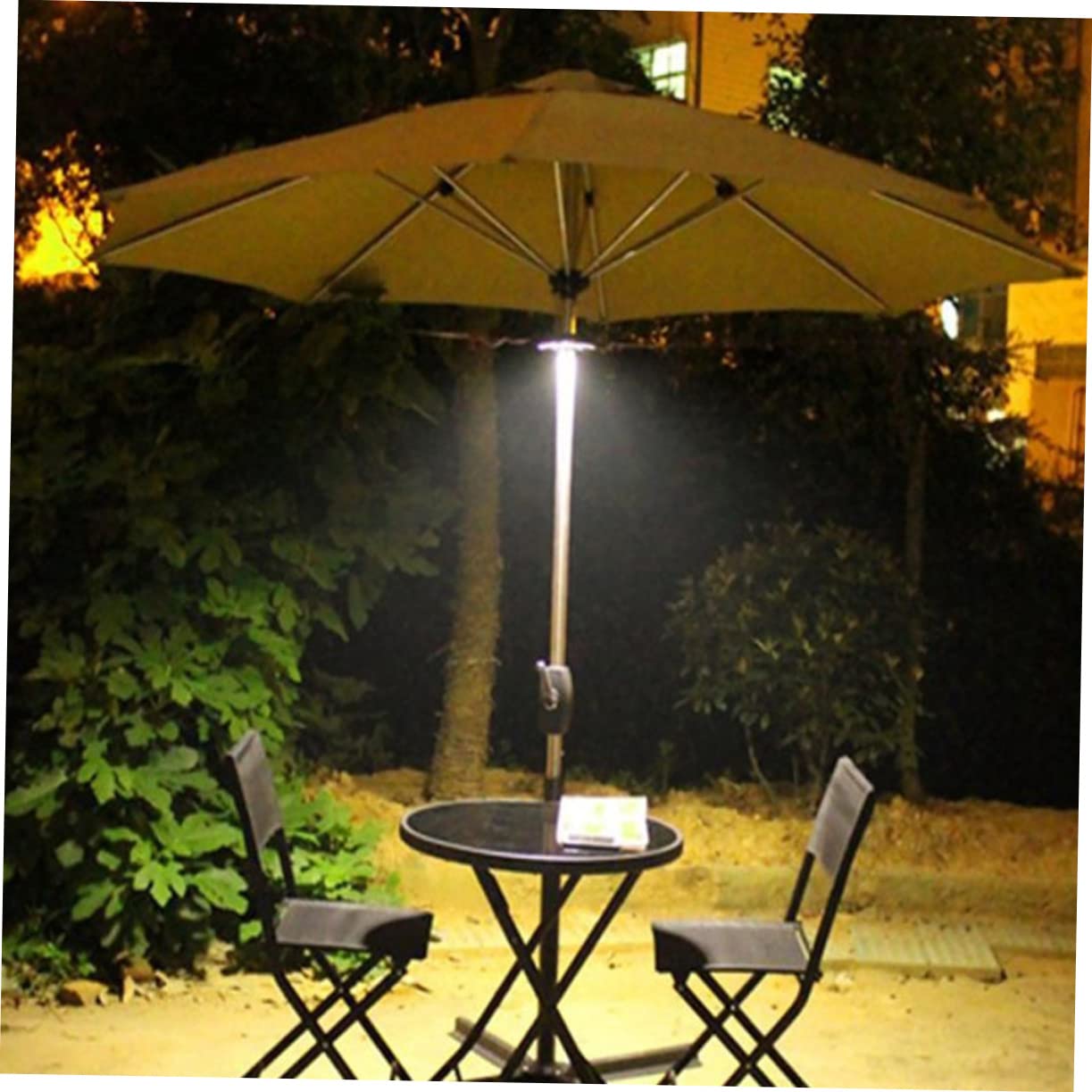 Lampada Ombrello LED per Esterni Multiuso Luce di Sicurezza, Materiale Abs Resistente, per Campeggio e Uso All'aperto