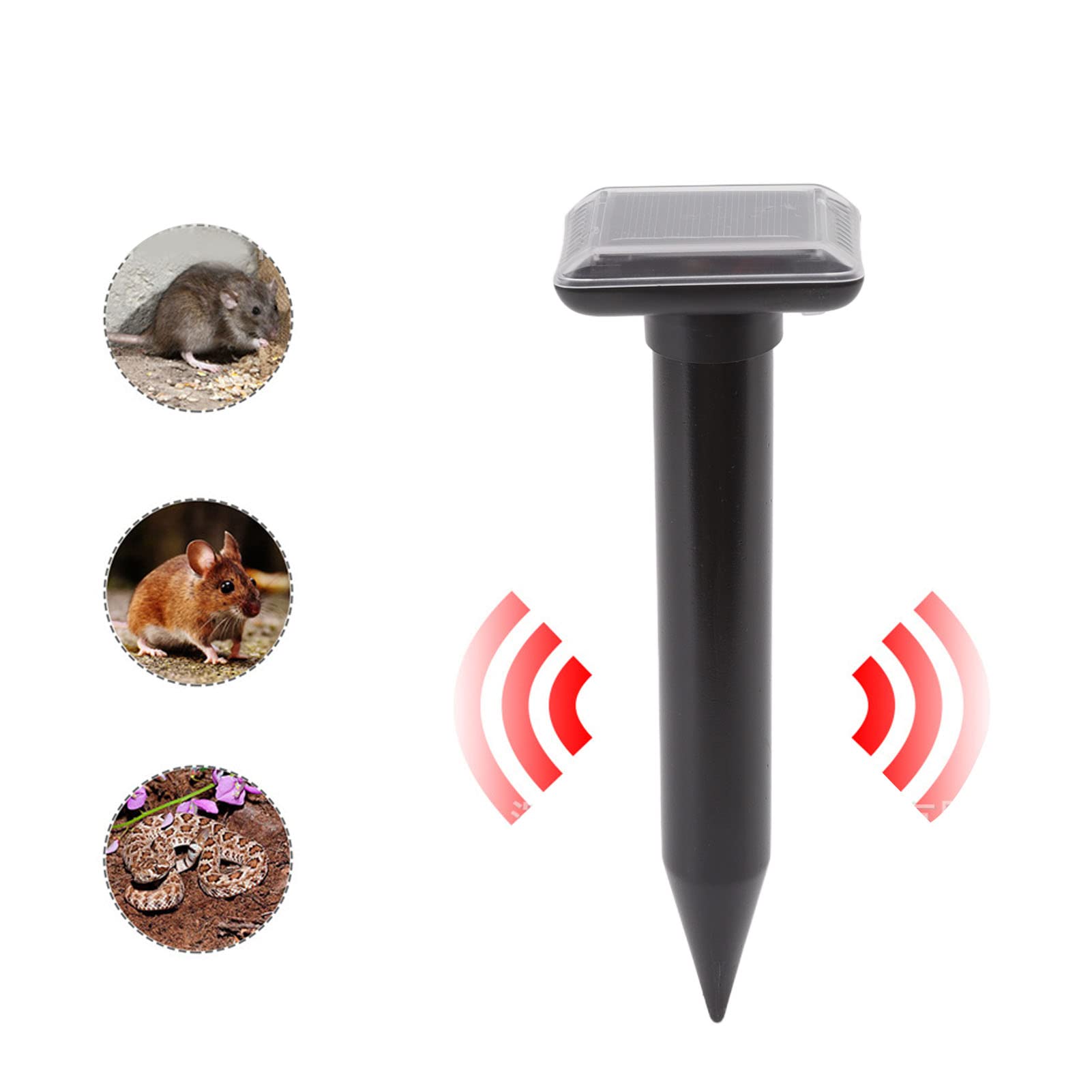 Ejoyous Répulsif Solaire pour Taupes à Ultrasons, Antiparasitaire pour Jardin, Répulsif pour Chats et Serpents