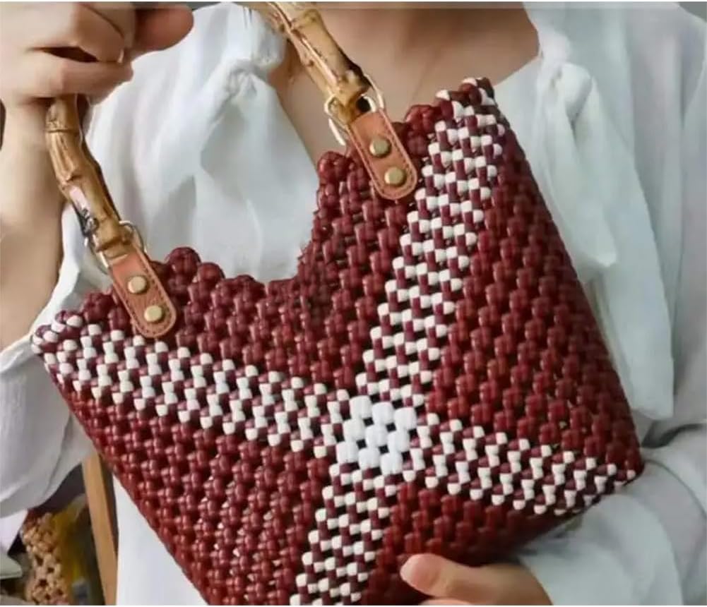 5mm Synthetic Rattan Weaving Material Flat PE Plastic Rattan Wicker Repair Kit for DIY Home Furniture, Chair Table, Storage Basket, 65.6ft / Roll